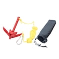 thumbnail image 2 of Kit de anclaje para ancla de rezón plegable, universal, portátil, con gancho y cuerda de remolque de 5 m, bolsa de transporte de 0,7 kg para, 2 of 8