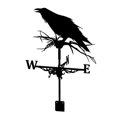 thumbnail image 2 of S SERENABLE Weathervane Decor Ornament Scene Stake Stainless Steel for Fence Crow, 2 of 9