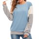thumbnail image 1 of Gibobby Sudaderas para mujer oferta Sudadera de forro polar de gran tamaño con cuello redondo y manga larga con hombros caídos(Azul,XG), 1 of 5
