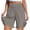Gray, variant on Women's Shorts Plus Size with Pockets Solid Color Casual Ruffled Wrap High Waist Elastic Waist Shorts