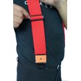 thumbnail image 5 of Suspenders For Men 2" Suspenders Wide Adjustable and Elastic Braces Heavy Duty X Shape Suspender with Very Strong Clips Red, 5 of 8