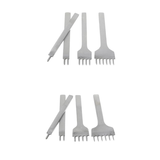 Juego de 2 Pares Perforadora de Cuero de Acero Inoxidable Sunnimix para Artesanía Perforaciones de bricolaje