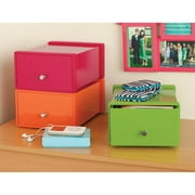Your Zone Plastic Stackable Drawer, Pink
