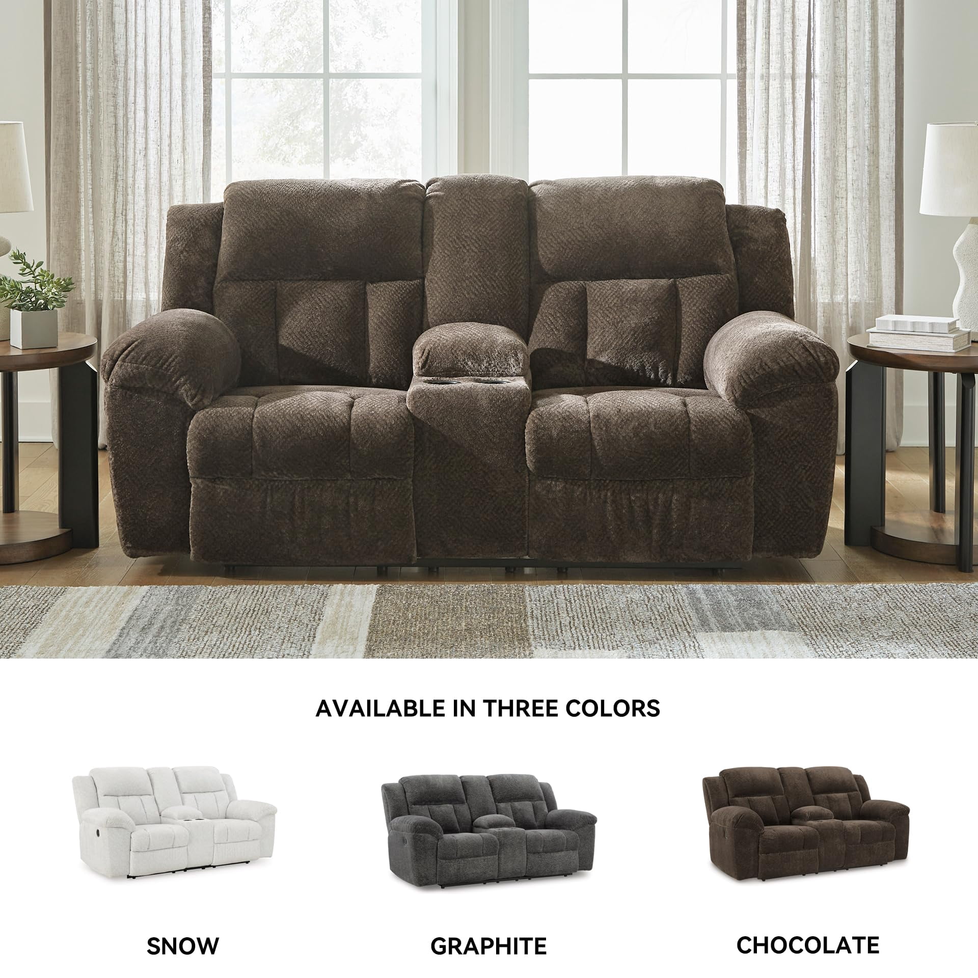 Signature Design by Ashley Furniture Frohn Chocolate Reclining Loveseat