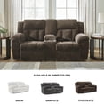 thumbnail image 4 of Signature Design by Ashley Furniture Frohn Chocolate Reclining Loveseat, 4 of 16