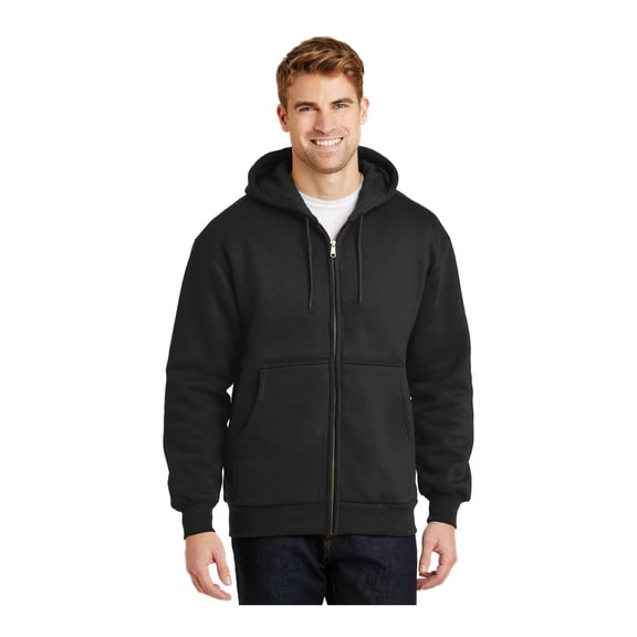 CornerStone Unisex Heavyweight Full Zip Hooded Sweatshirt with Thermal Lining | Zip Hoodie for Men & Women, Adjustable Hood