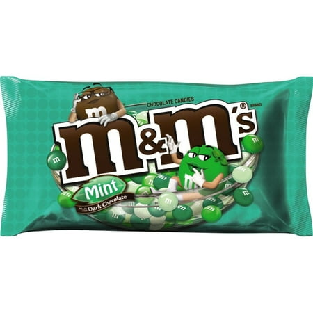 Baby Chocolate Mint - M&M's Mint Dark Chocolate Candy, 10.19 Oz.