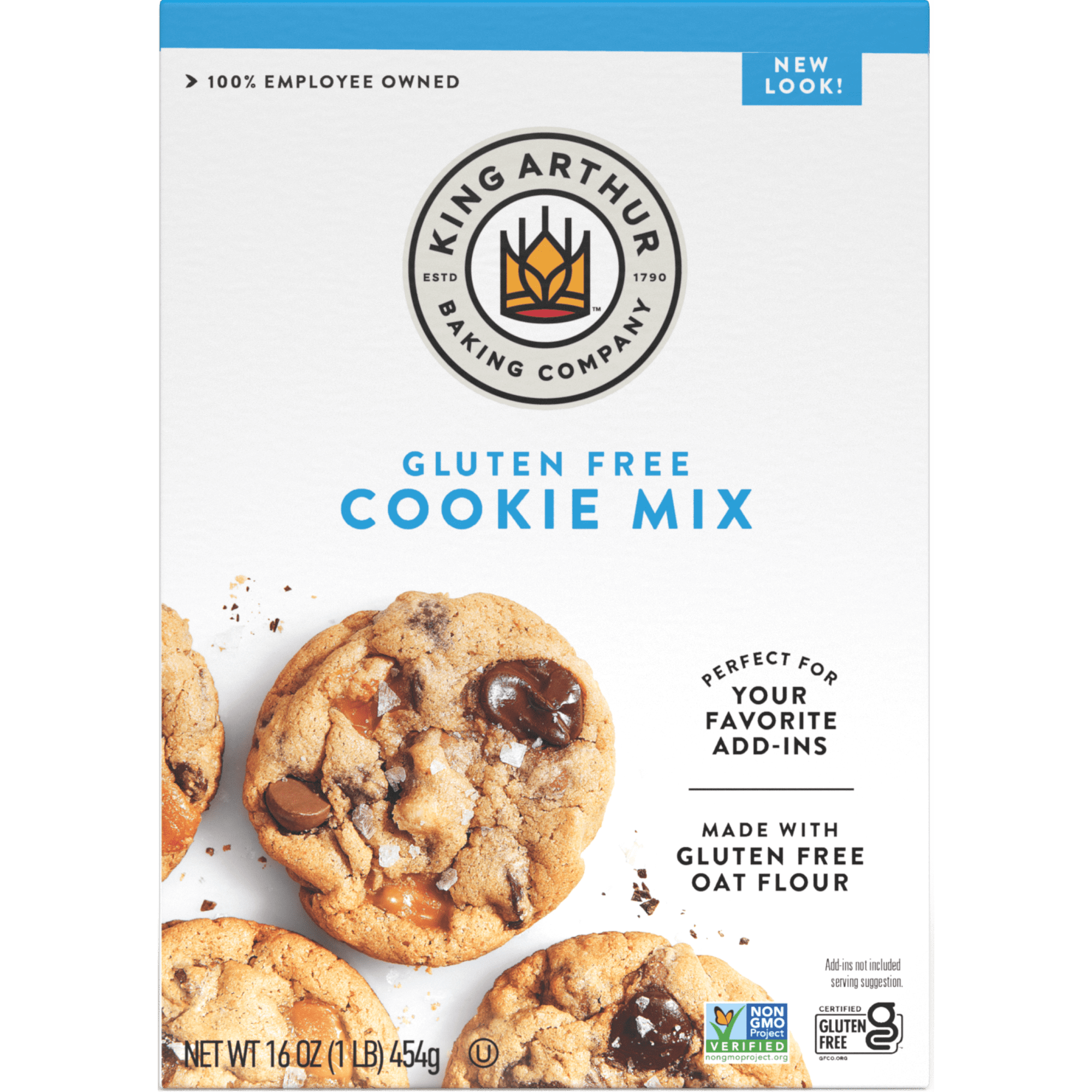 King Arthur Baking Company Non-GMO Project Verified Certified Gluten-Free Cookie Mix 16 oz Box