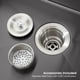 thumbnail image 2 of Fregadero de cocina de acero inoxidable, 30 "x19" cuenco único, Undermount HandmadeSink en negro, con drenaje estándar de EE.UU. y gancho, 2 of 4