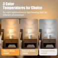 thumbnail image 4 of SHIBA-Bedside Table Lamp with White Fabric Lampshade, 3 Color Temperatures and 10-Level Dimming, LED Desk Lamp with Terrazzo-Patterned White Aluminum Base, Gift for Decoration and Lighting, 4 of 4