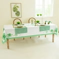 thumbnail image 2 of Rectangle St. Patrick''s Day Tablecloth,Reusable Waterproof Washable Green Shamrock Table Clothes,Four Leaf Clover Themed Spring Table Cover for Kitchen Dining Room 60x84 Inch, 2 of 6