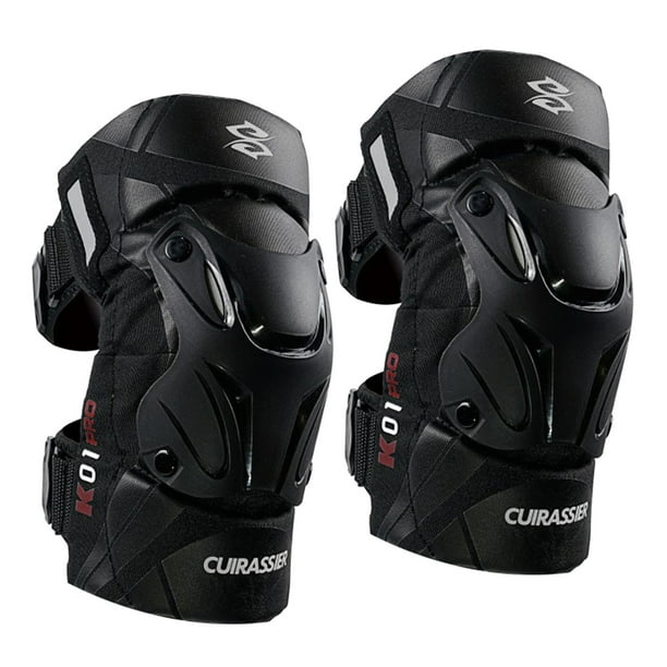 2 rodilleras para motocicleta, protector resistente a los golpes para motocross 3D de alta resistencia Negro reflectante