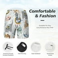 thumbnail image 5 of Sigee Cute Colorful Animal Print Mens Swim Trunks with Compression Liner Quick Dry Swim Stretch Beach Shorts with Pockets,S-3XL, 5 of 7