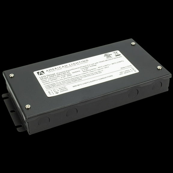 American Lighting ADPT-DRJ-60-24 2" Tall 60W Power Supply - Black