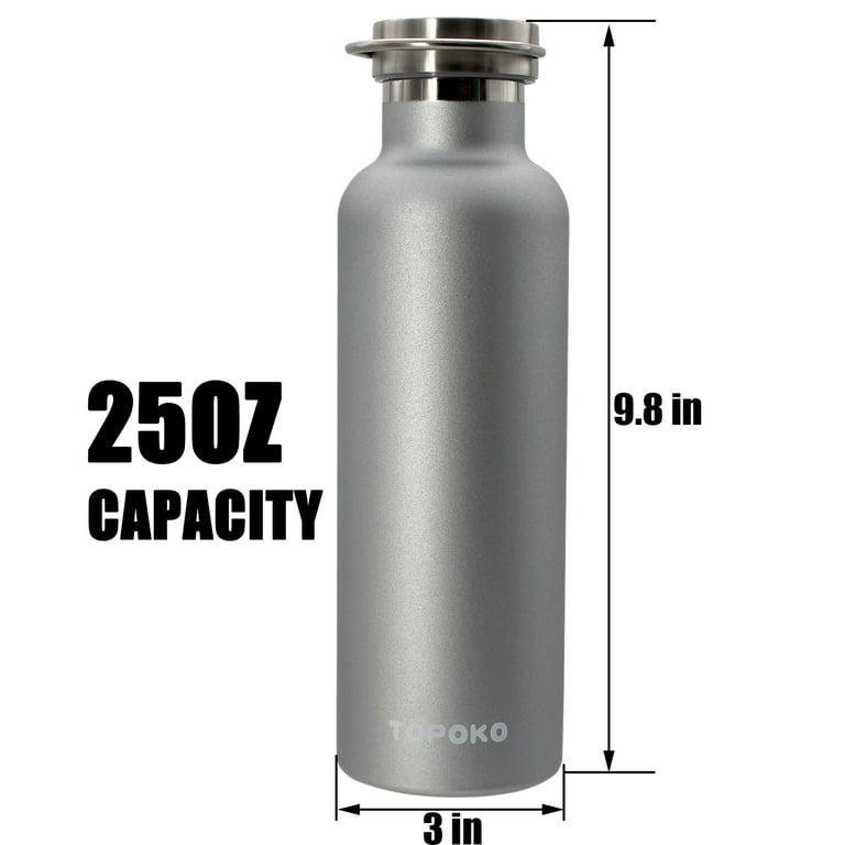 TOPOKO 25 oz Stainless Steel Vacuum Insulated Water Bottle, Leak Proof