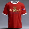 thumbnail image 2 of Kids USA 250th Anniversary Stars and Stripes Graphic T Shirt for Boys Crew Neck Short Sleeve Casual Summer Tee Red 6 Years-7 Years, 2 of 5