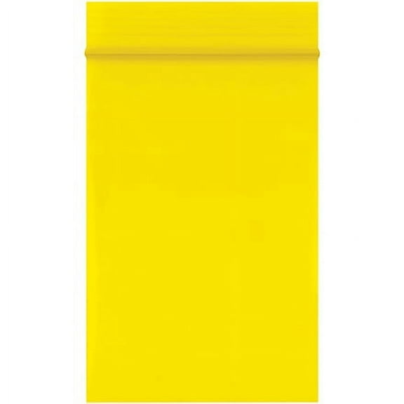 2 x 3" - 2 Mil Yellow Reclosable Poly Bags - 1000 Per Case