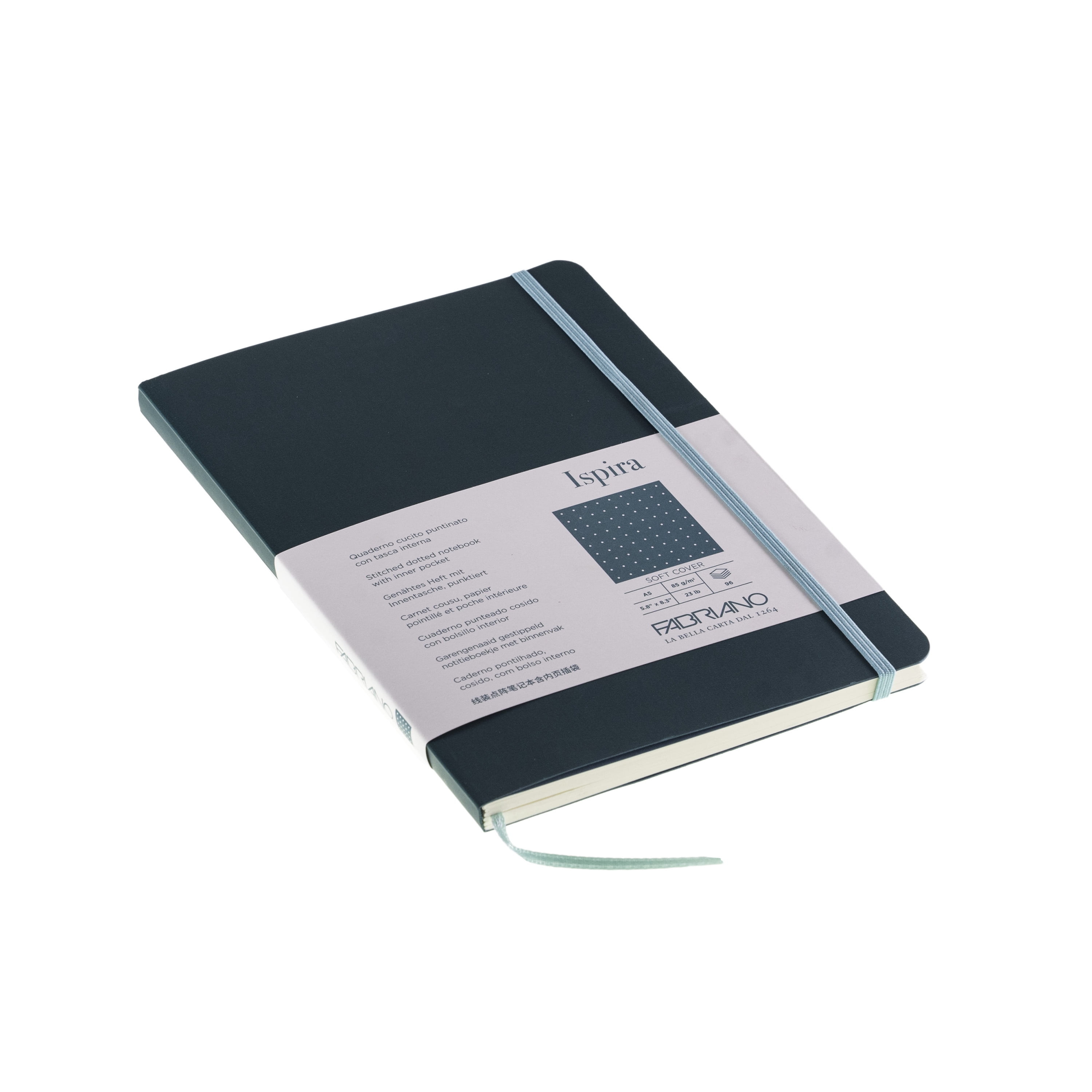 Fabriano Ispira Soft-Cover Notebook, 5.8" x 8.3", A5, Dotted, Green