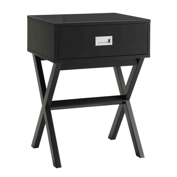 Pemberly Row End Table in Black Wood Finish
