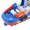 thumbnail image 6 of NFTIGB Children Kids Fireboat Toy Water Spraying Ship Model with Sound & Flash Light, Automatic Electric Rescue Boat Bath Toy for Bathtub Pool, 9.4 inches / 24 cm, 6 of 6