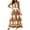 Yellow^, variant on Jjayotai Women's Square Neck Flutter Sleeve Smocked Dress, Flowy Maxi Boho Sundress, Summer Vintage Print A-Line Dresses, Women Ethnic Style Maxi Dress Beige^1 XL
