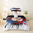 thumbnail image 2 of Erosebridal Baseball Sport Games Twin Bedding,Watercolor Splatter Ink Duvet Cover Set For Boys Teens 2 Pieces,No Comforter,Reversible, 2 of 6