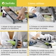 thumbnail image 4 of CHEFOLLA Cortador de Verduras, Rallador de Acero Inoxidable Cocina, Multifuncional Picador de Verduras con 5 Cuchillas Ajustable, Cepillo de Limpieza y Guante Resistente a Corte, para Cebollas, Papas, 4 of 8