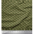 thumbnail image 1 of Soimoi Green Cotton Jersey Fabric Spiral & Stripe Geometric Decor Fabric Printed Yard 58 Inch Wide, 1 of 3