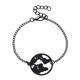 thumbnail image 1 of Pulsera de mujer con colgante redondo vintage y cadena ajustable - Elegante joyería negra 5 piezas, 1 of 8