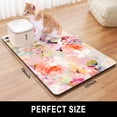 thumbnail image 2 of Dog Food Mat, 12"x19" Flower Dog Mat for Food and Water, Absorbent Dog Cat Bowl Mat Protect Floors, Cute Cat Food Mat for Feeding & Watering Supplies, Pet Feeding Mat for Pet Supplies, Pink, 2 of 6