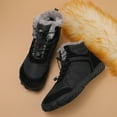 thumbnail image 6 of Mens Womens Snow Boots Winter Barefoot Shoes Warm Fur Lined Short Ankle Booties Outdoor Anti-Slip Wide Toe Box Walking Winter Shoes, 6 of 11