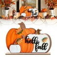 thumbnail image 2 of Gkeoshab Desktop Ornament Pumpkin logo Fall Pumpkin Decor Wooden Table Sign Grateful Tabletop For Autumn Farmhouse Thanksgiving Rustic Home Room Table Shelf Halloween Decorations Home & Garden, 2 of 8