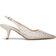 thumbnail image 2 of Sam Edelman Women's Bianka Sling Modern Ivory Mesh Glitz Heels 7.5M, 2 of 5