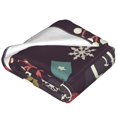 thumbnail image 4 of Bingfone Merry Christmas Print Flannel Fleece Blanket Throw Blanket For Bed,Sofa,Couch,Travel,Camping(80"X60"), 4 of 9