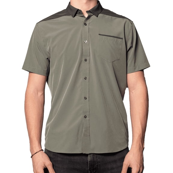 Short Sleeve "Point" Button-Up