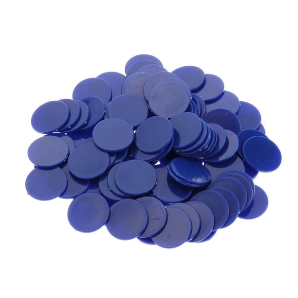 Moneda de plástico de 25 mm con 100 barriles por barril, ilimitada Azul