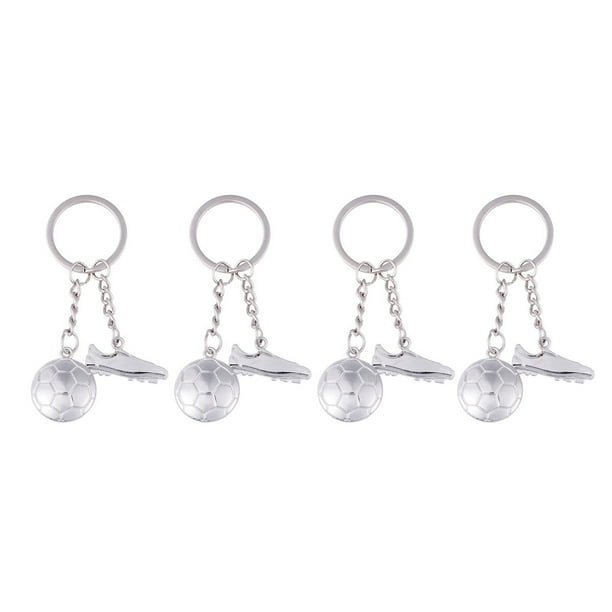 4pcs llaveros creativos de metal zapatos deportivos de fútbol llaveros decoración colgante colgante llaveros de regalo para mujeres hombres