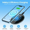 thumbnail image 3 of AGPTEK Wireless Charger, 15W Max Round Charging Pad, Qi-Certified for iPhone, Model DW11, Black, 3 of 10