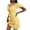 Yellow, variant on Summer Women's Cottagecore Ditsy Floral Dress Off Shoulder Tie Neck Mini Bodycon Dress Sexy Party Bodycon Dresses