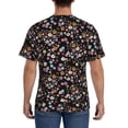 thumbnail image 3 of Vsdgher Daisies Flowers Print Men's Dry Fit Mesh Athletic Shirts Moisture Wicking Tennis T-Shirt Tops, 3 of 9