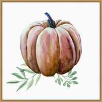 Amanti Art Pumpkin Watercolor Framed Canvas Wall Art Print