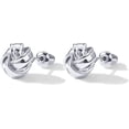 thumbnail image 6 of 14K Sliver Plated Sterling Silver Post Love Knot Stud Earrings | Gold Earrings for Women, 6 of 8