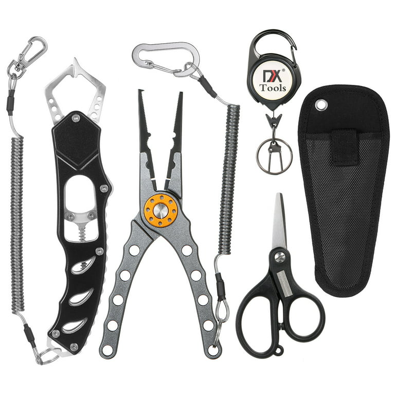 Stainless Steel Fishing Pliers, Fishing Needle Nose Pliers, Cut Fishing  Line Fishing Multitool Pliers with Sheath and Telescopic Lanyard