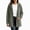 Green, variant on Women's Open Front Hooded Sherpa Cardigan Jackets Long Sleeve Fleece Jacket with Side Pockets Loose Solid Warm Fall Winter Layering Coat,Size:S-XXXL