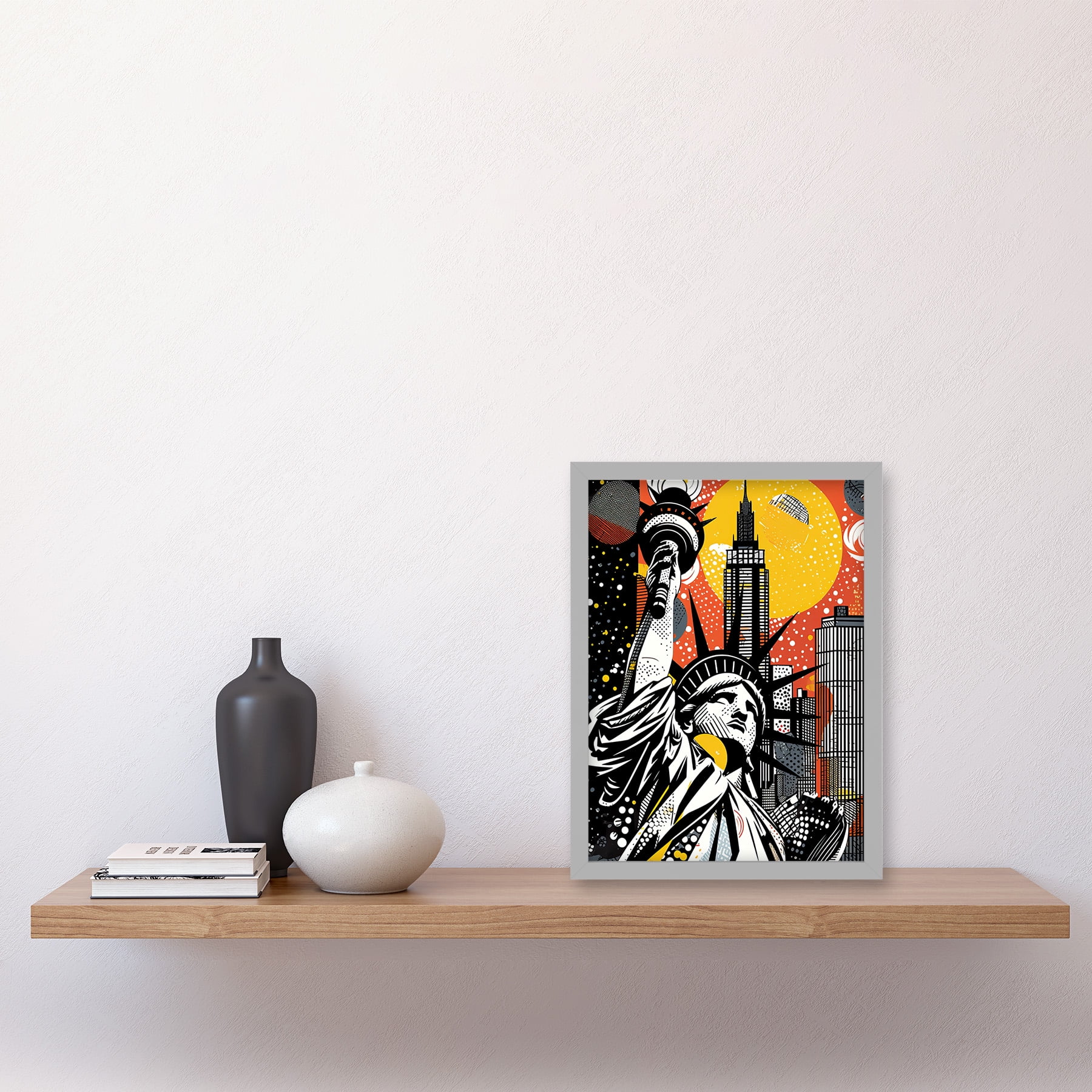 New York Collage Halftone Pop Art Comic Book Statue of