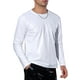 thumbnail image 4 of INSPIRE CHIC Camisetas de Hombre Cuello Redondo de Manga Larga Brillante 2XL Blanca, 4 of 6