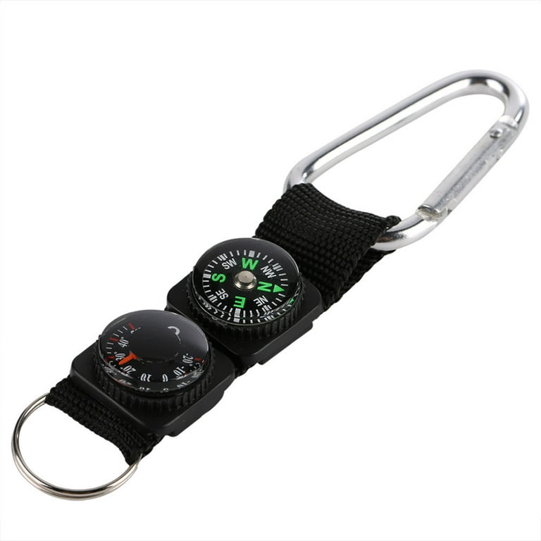 Outdoor Thermometer Compass Multifunction Waterproof Mini Portable  Thermometer Compass Key For Outdoor Camping Hiking