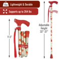 thumbnail image 4 of Bastón Switch Sticks para hombre o mujer, plegable y ajustable de 32 a 37 pulgadas, compatible con FSA y HSA, Poppies, 4 of 5