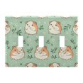 thumbnail image 2 of Dailycode Light Switch Plate Covers 2 Gang Wall Plate Plastics Outlet Covers for Kitchen Home Office Decor Cute Hamster and Leaf, 2 of 8