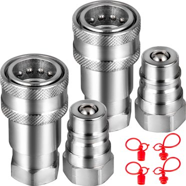 1/2 NPT Flat Face Hydraulic Quick Connect Male Coupler – Skid Steer, Bobcat Compatible